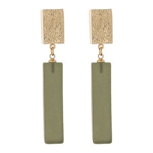 Linked & Textured Bar Earrings